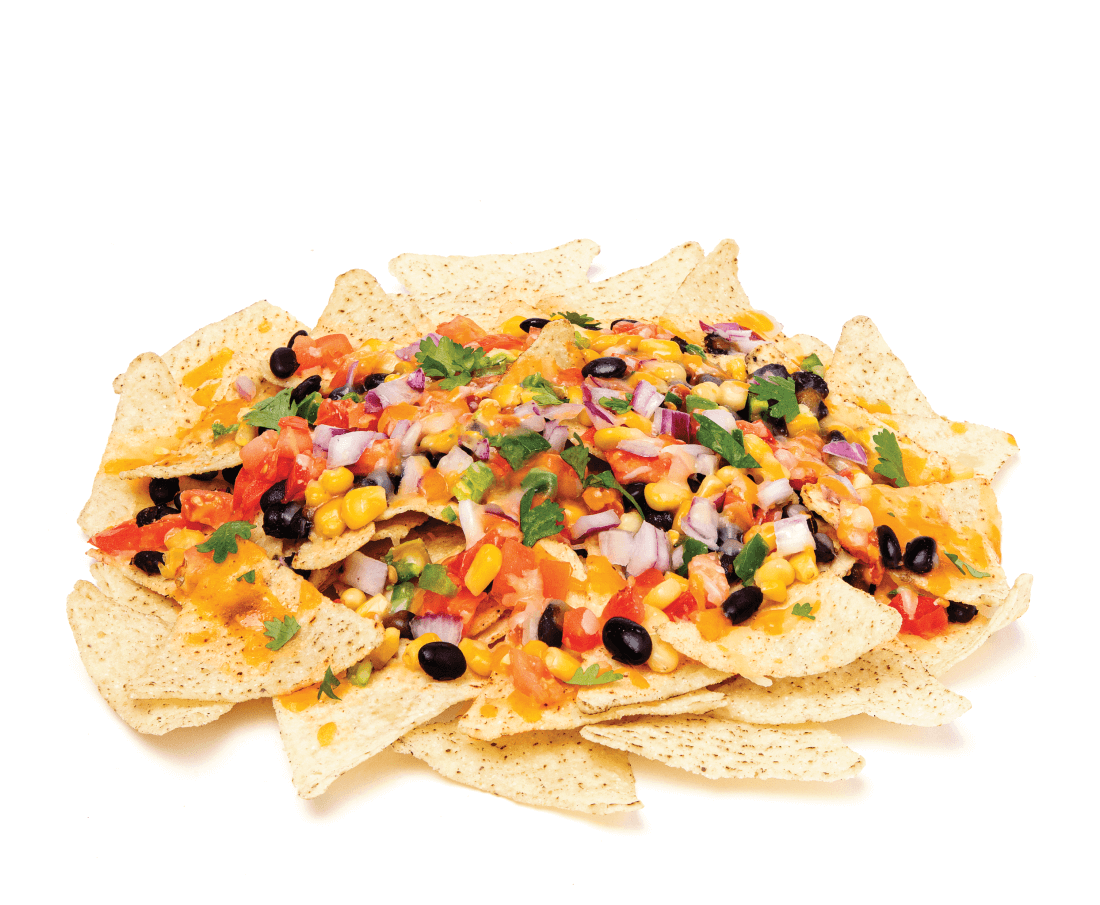 Nachos avec légumes et haricots noirs