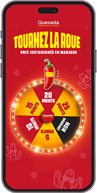 Quesada_Spin the Wheel_Phone_FR Quesada Tourner la roue application mobile
